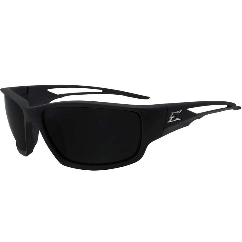 Edge TSK216 Kazbek Polarized Wrap-Around Safety Glasses, Anti-Scratch, Non-Slip, UV 400, Military Grade, ANSI/ISEA & MCEPS Compliant, 5.04" Wide, Black Frame / Smoke Lens - Image 1